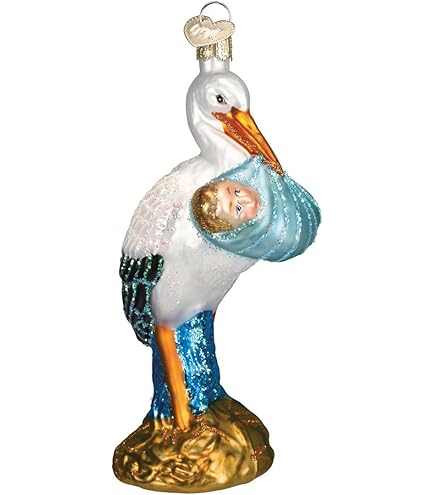 Amazon.com: Old World Christmas Ornaments Girl Bundle of Joy Glass